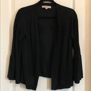 LOFT Open Front Bell-Sleeve Cardigan